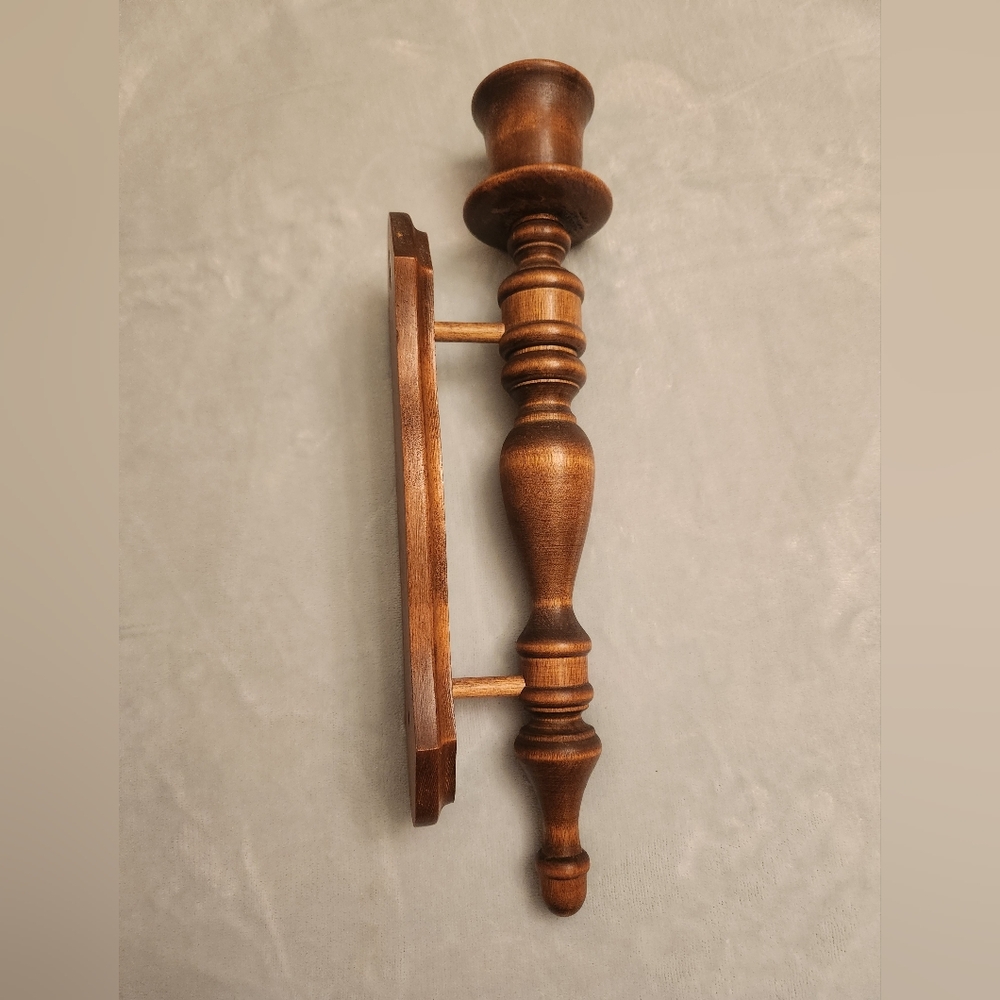 Home Interiors Wooden Carved Sconce and Diamond Crysral Sconce Candle Holder - Picture 8 of 10